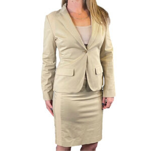 Alexander McQueen Tan Suit 2 Piece US Size 10 with COA